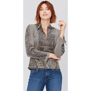 XCVI | Serengeti Jacket | Grey Mist Leopard | Zip up Size S